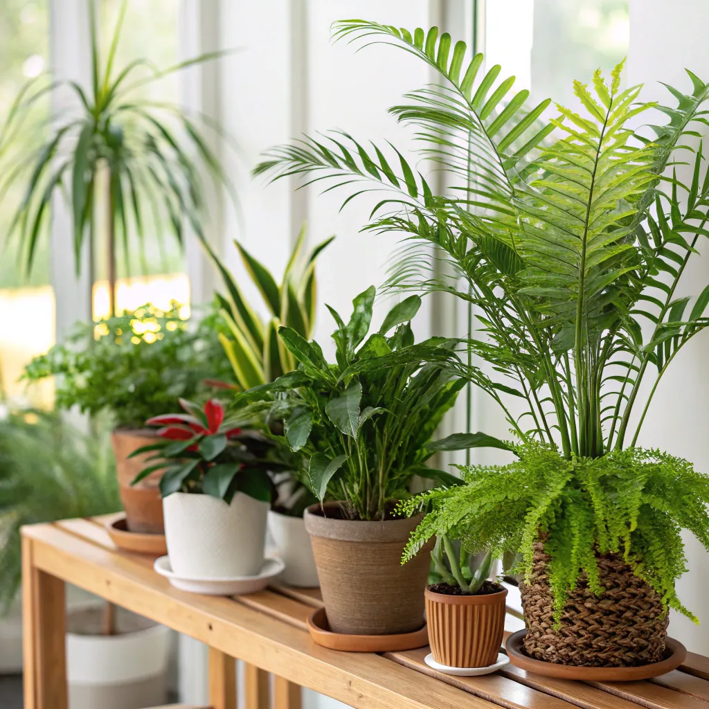 Healthy green houseplants